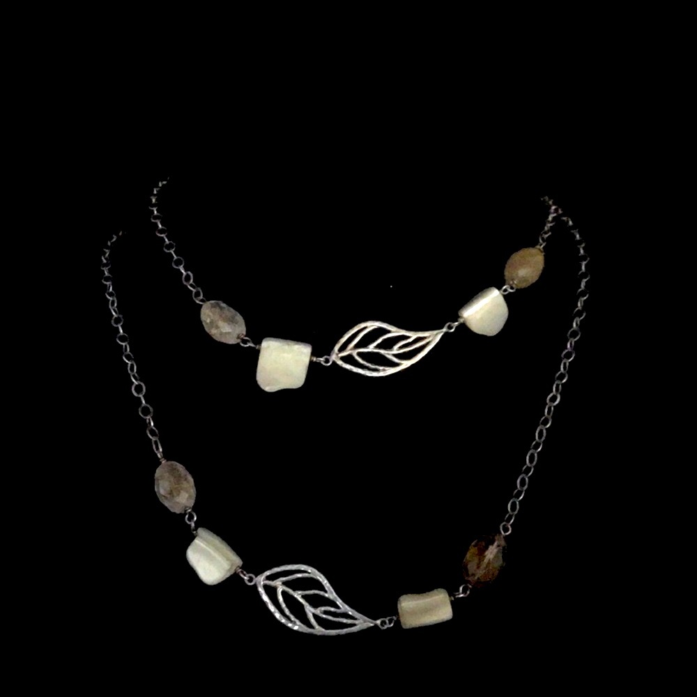 Sterling Leaves Necklace